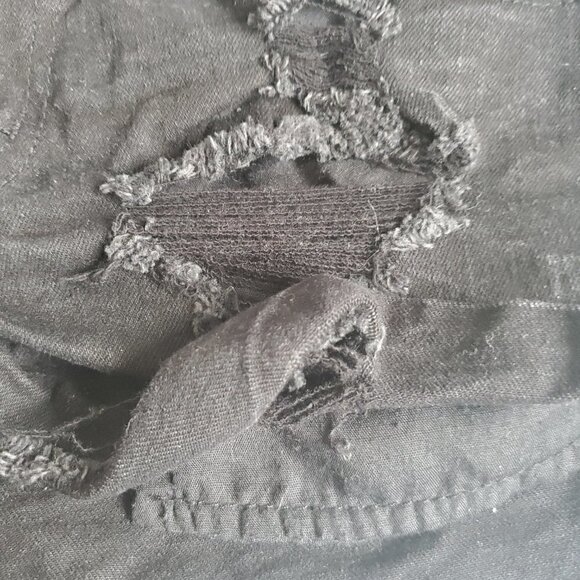 Kancan Signature Distressed High-Rise Cutoff Denim Short Shorts - Picture 7 of 14